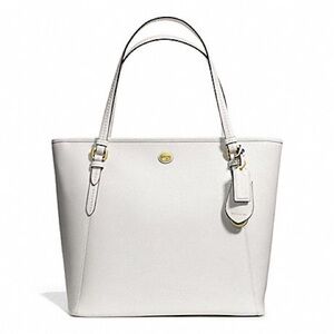 COACH PEYTON LEATHER ZIP TOP TOTE